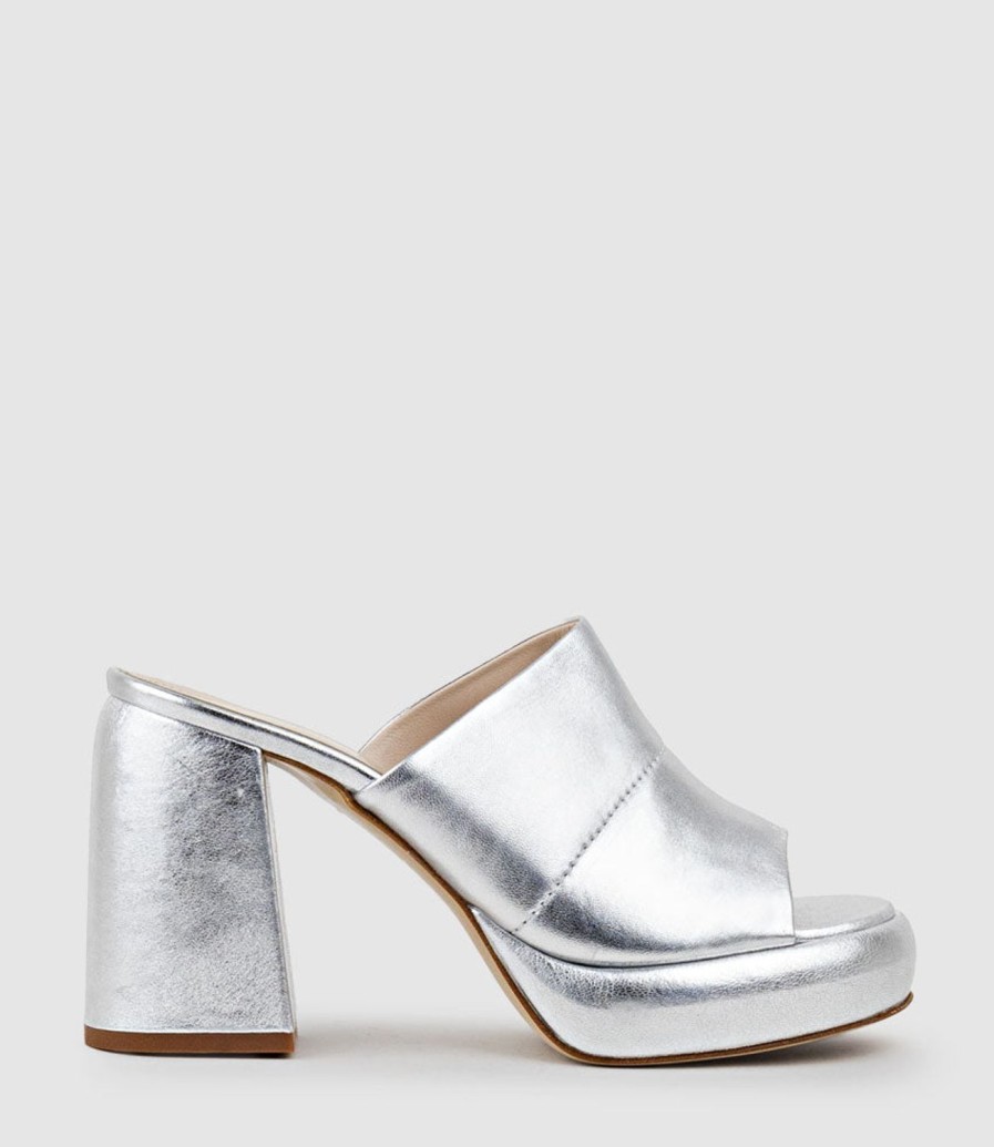 Edward Meller Illian95 Platform Slide In Silver Clearance