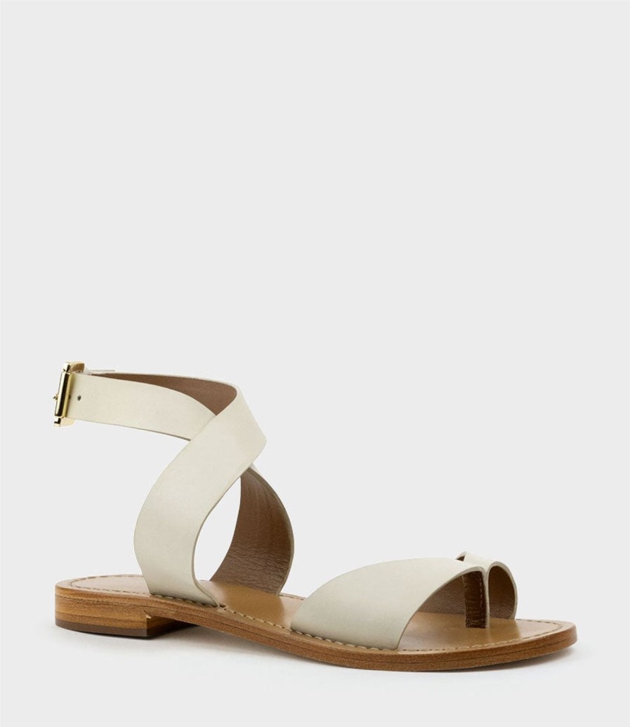 Edward Meller Solinda Ankle Wrap Sandal In White Online