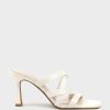 Edward Meller Indie80 Square Toe Strappy Slide In Offwhite Clearance