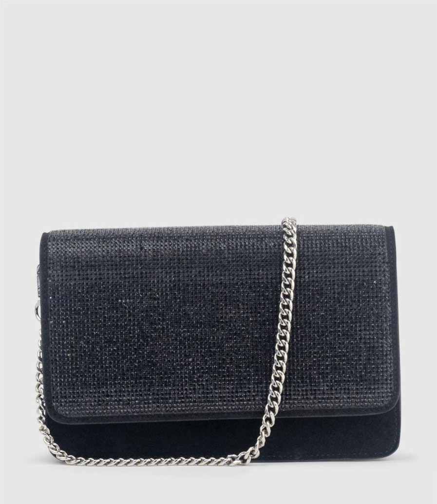 Edward Meller Nya Structured Crossbody Bag In Black Crystal Hot