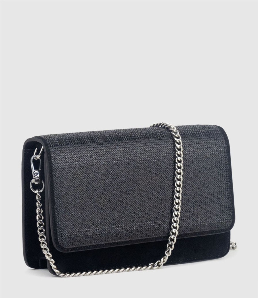 Edward Meller Nya Structured Crossbody Bag In Black Crystal Hot