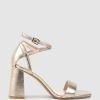 Edward Meller Kelsey85 Ankle Wrap Sandal In Rosegold Online