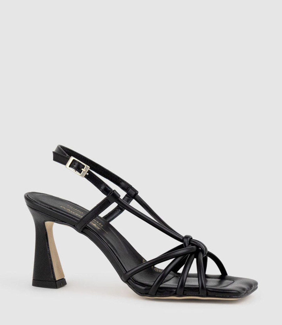 Edward Meller Simmer90 Strappy Slingback Sandal In Black Best