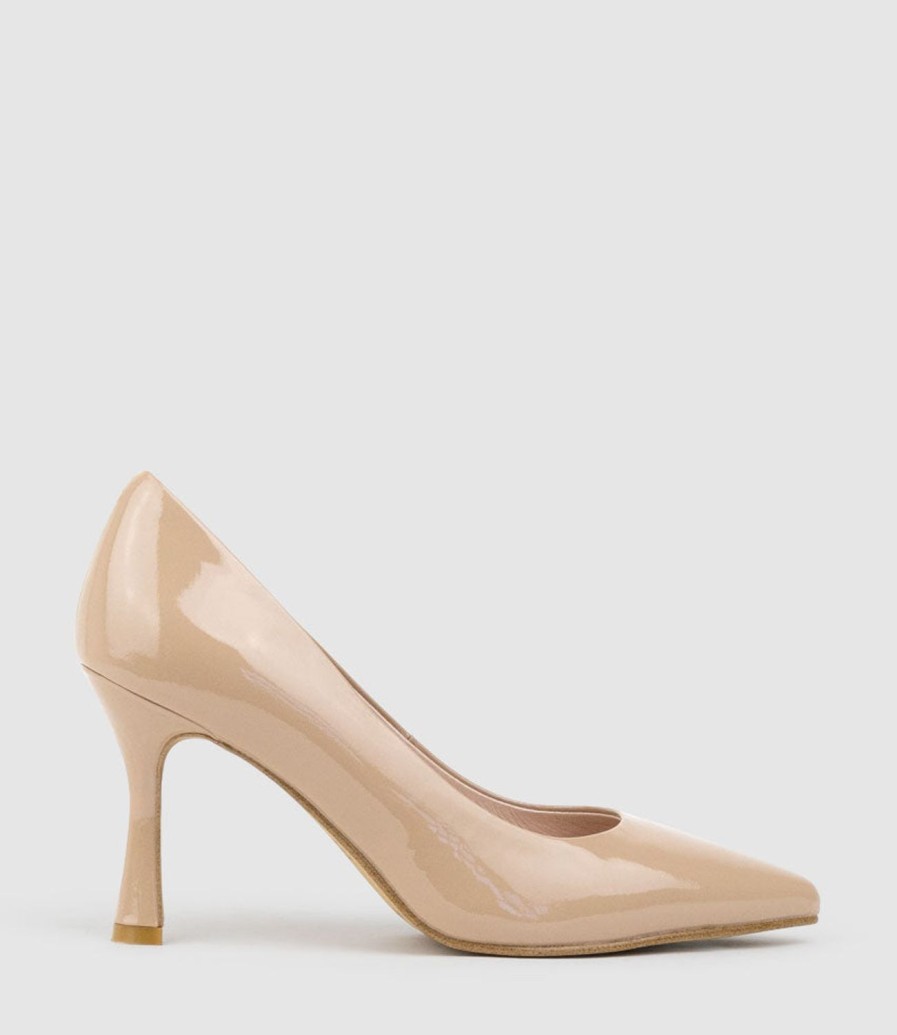 Edward Meller Amos85 Pump With Louis Heel In Nude Patent Wholesale