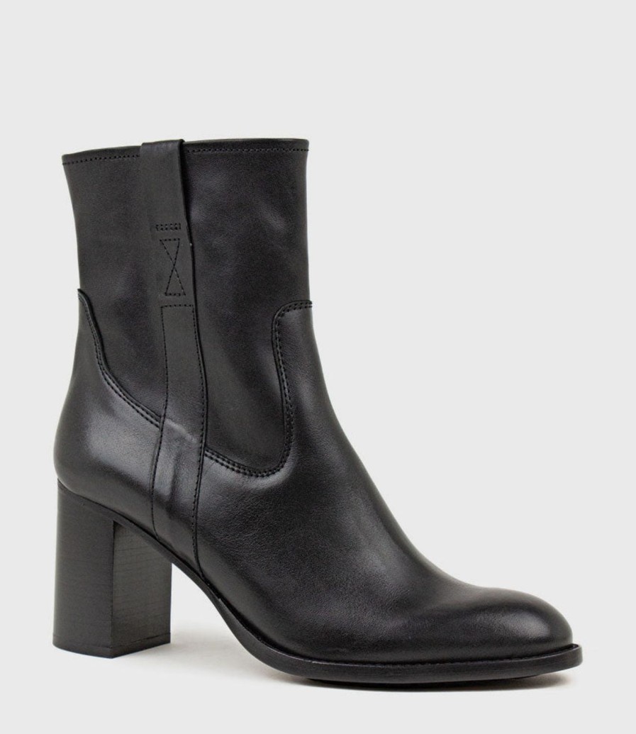 Edward Meller Zoli 75Mm Heel Ankle Boot In Black Best