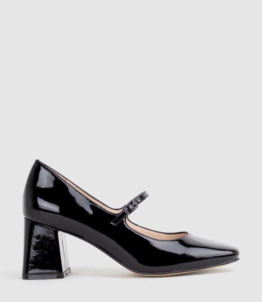 Edward Meller Celina65 Mary Jane Pump In Black Patent Best